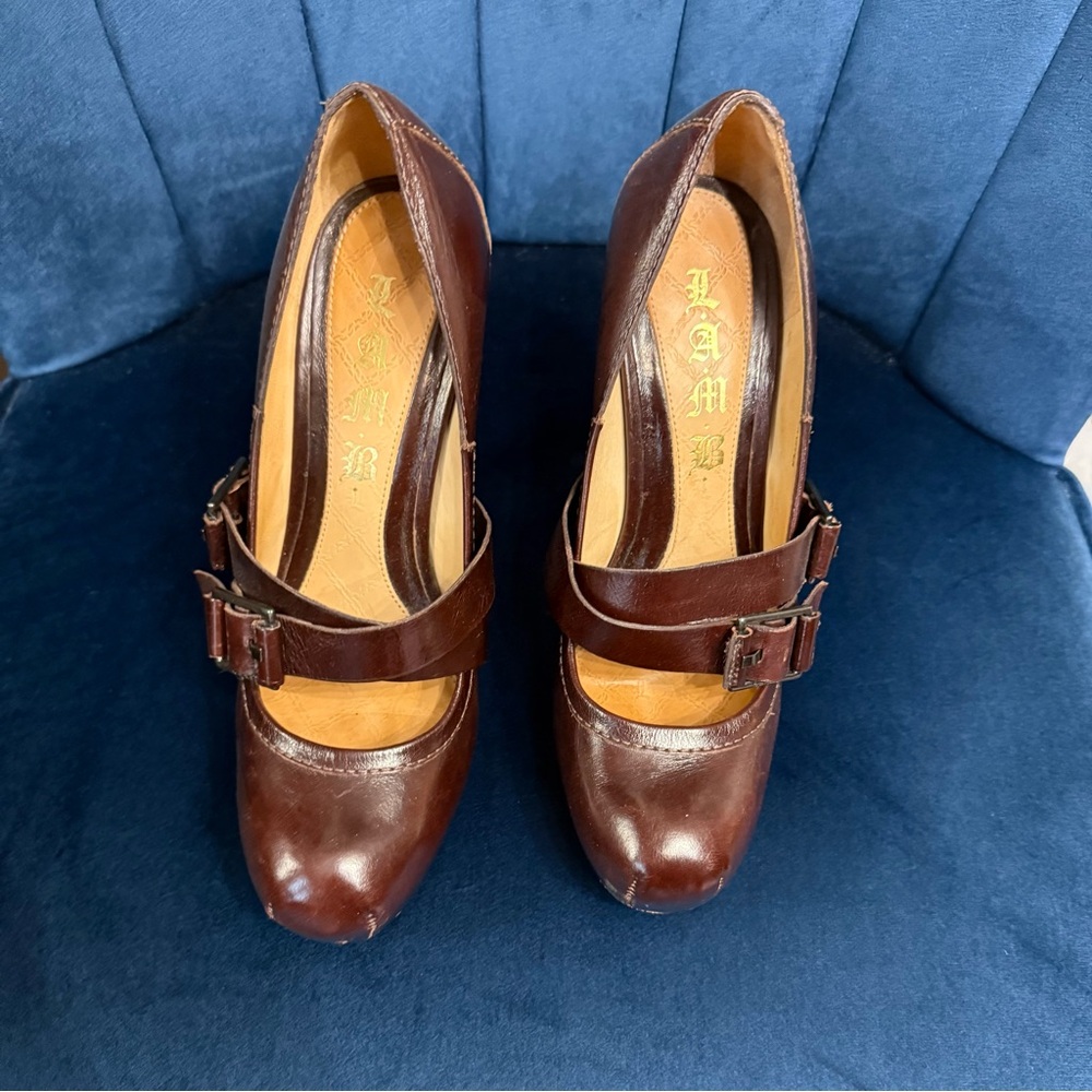 L.A.M.B. Women's Dark Brown Heels